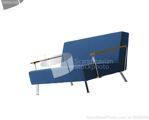 Image of blue sofa isolated