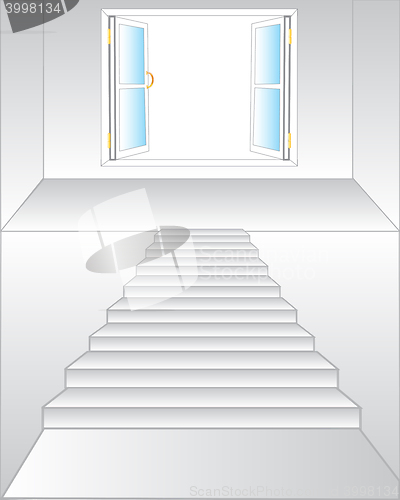 Image of Stairway to window