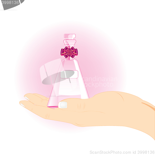 Image of Vial with spirit in hand