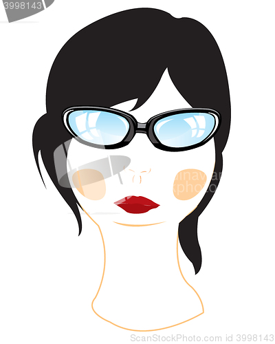 Image of Person of the girl bespectacled