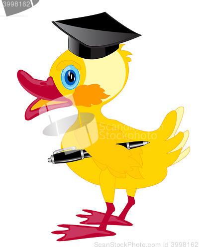 Image of Cartoon duckling teacher