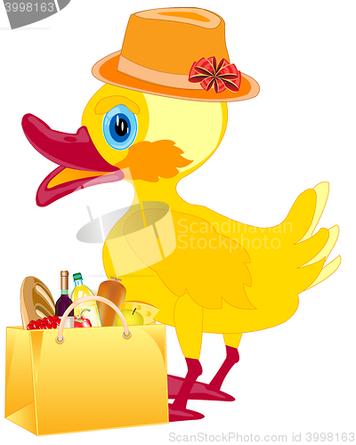 Image of Fashionable duckling with product