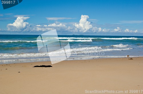 Image of nice beach with waves coming in