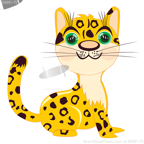 Image of Illustration of the leopard on white background