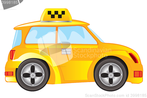 Image of Car taxi on white background