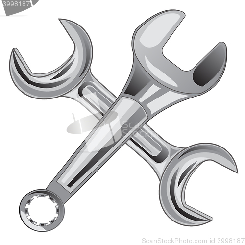 Image of Two wrenches on white