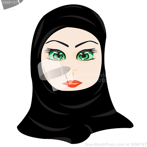 Image of East woman in hijab