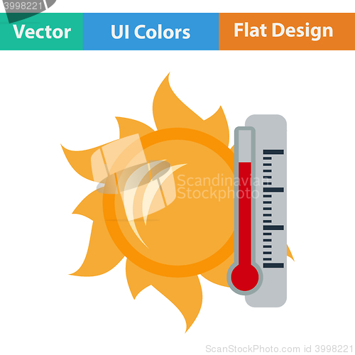 Image of Icon of sun and thermometer