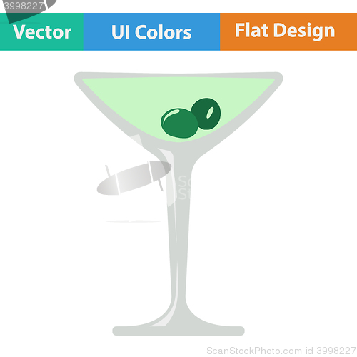 Image of Icon of cocktail glass with olives
