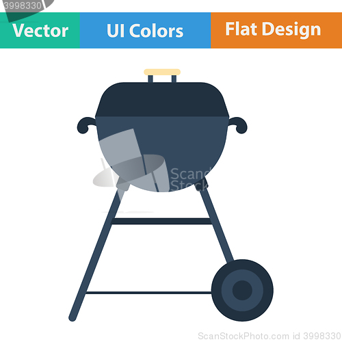 Image of Flat design icon of barbecue