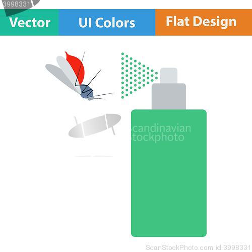 Image of Flat design icon of mosquito spray