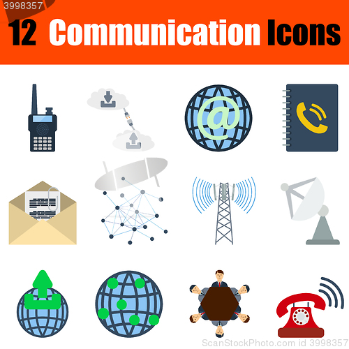 Image of Flat design communication icon set