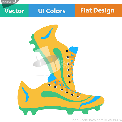 Image of Flat design icon of football boots