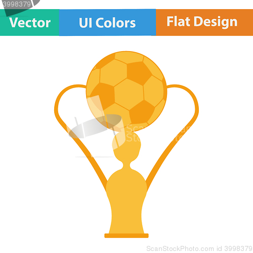 Image of Flat design icon of football cup