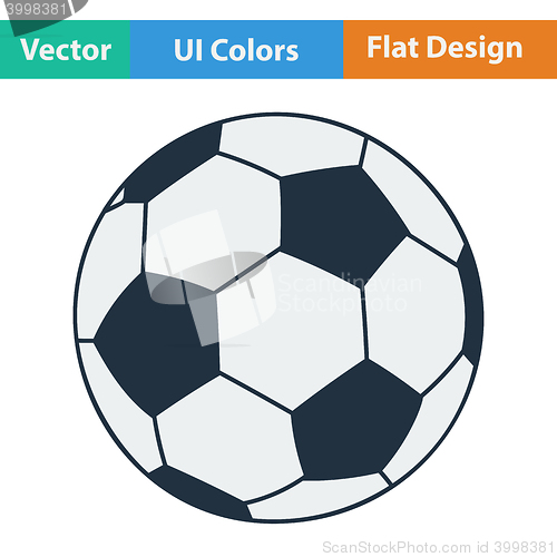 Image of Flat design icon of football ball