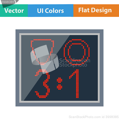 Image of Flat design icon of football scoreboard