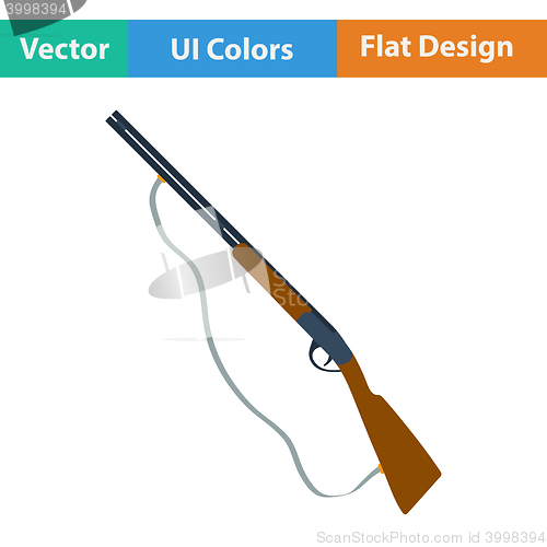 Image of Flat design icon of hunting gun