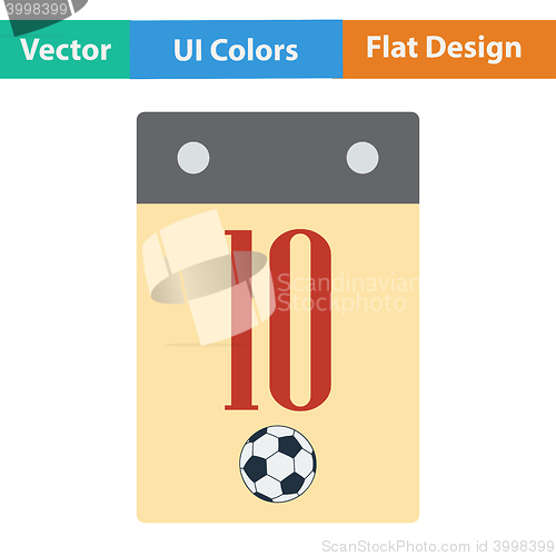 Image of Flat design icon of football  calendar