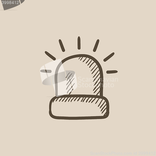 Image of Siren light sketch icon.