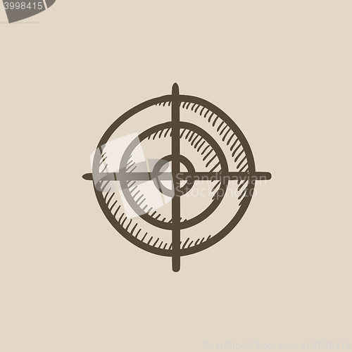 Image of Shooting target sketch icon.