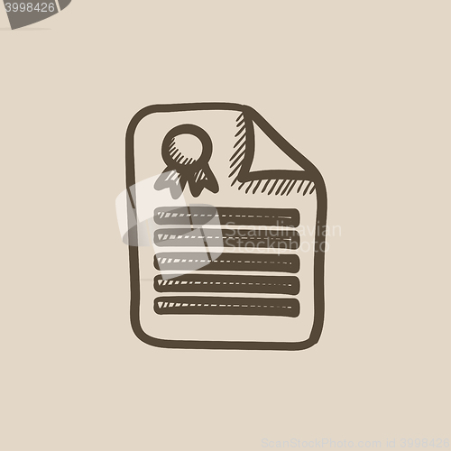 Image of Real estate contract sketch icon.