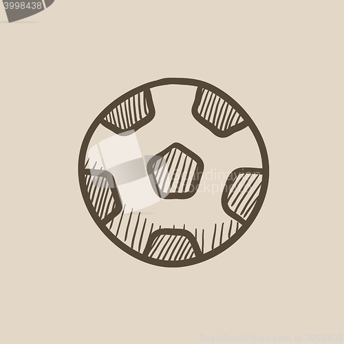 Image of Soccer ball sketch icon.