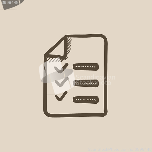 Image of Shopping list sketch icon.