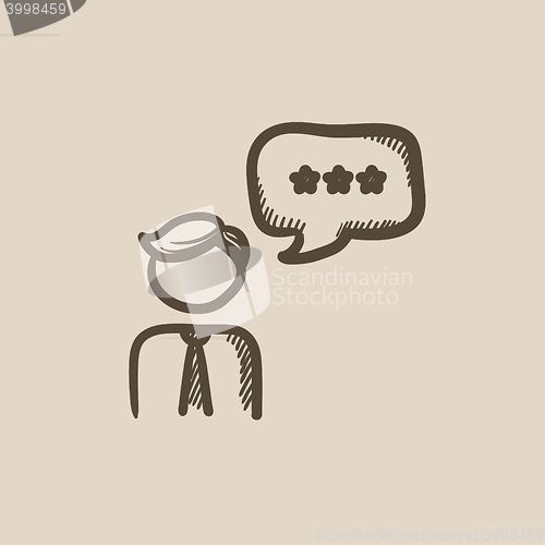 Image of Customer service sketch icon.