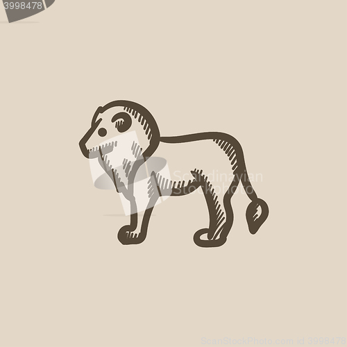 Image of Lion sketch icon.