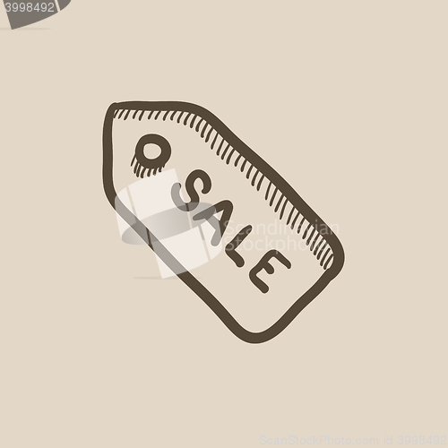 Image of Sale tag sketch icon.