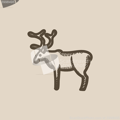 Image of Deer sketch icon.