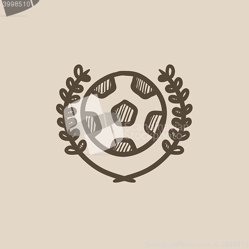 Image of Soccer badge sketch icon.