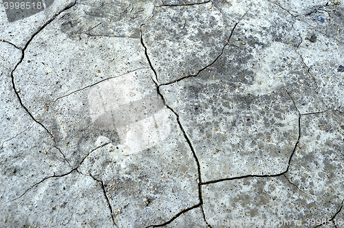 Image of Natural texture in the form of dry cracked soil from heat