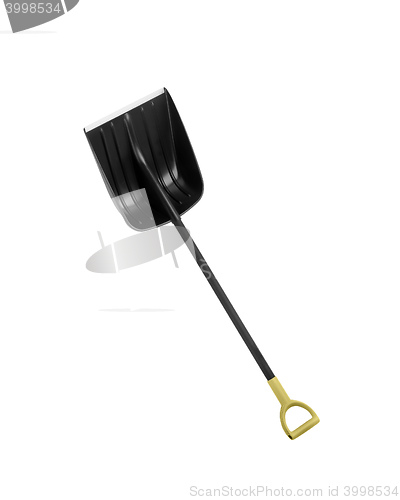 Image of Black snow shovel isolated