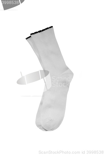 Image of white pair of sock