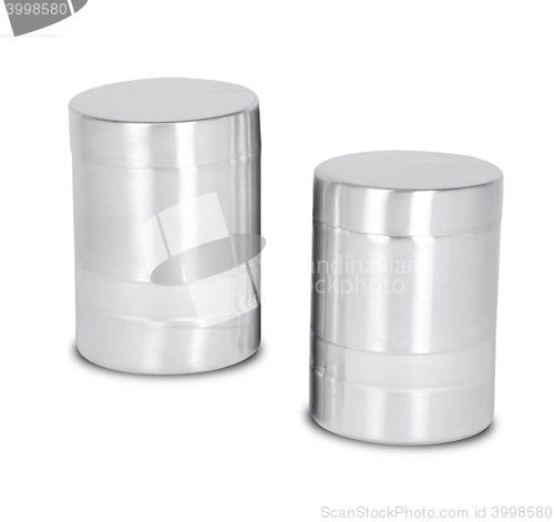 Image of Isolated of Aluminum metal can on white background