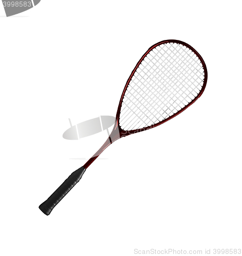 Image of Badminton racket on a white background