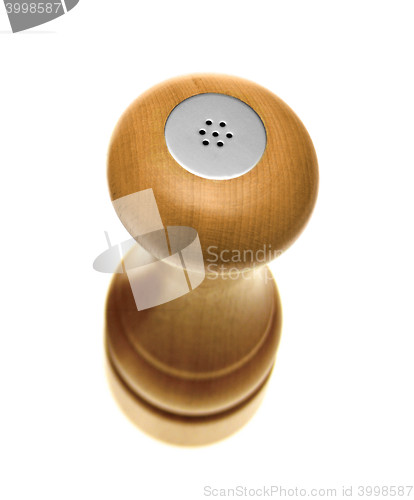 Image of saltshaker on white background