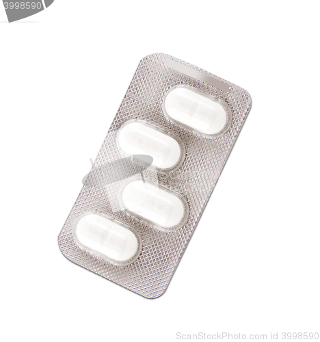 Image of pack of white medicine pills