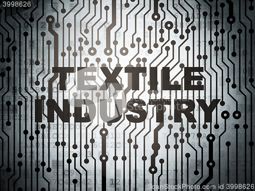 Image of Manufacuring concept: circuit board with Textile Industry