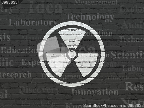 Image of Science concept: Radiation on wall background