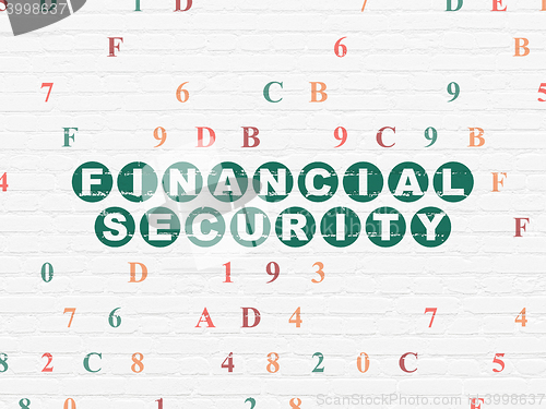 Image of Protection concept: Financial Security on wall background