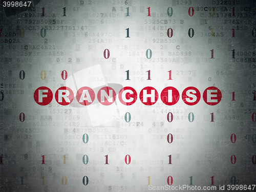 Image of Business concept: Franchise on Digital Data Paper background