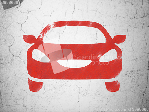 Image of Vacation concept: Car on wall background
