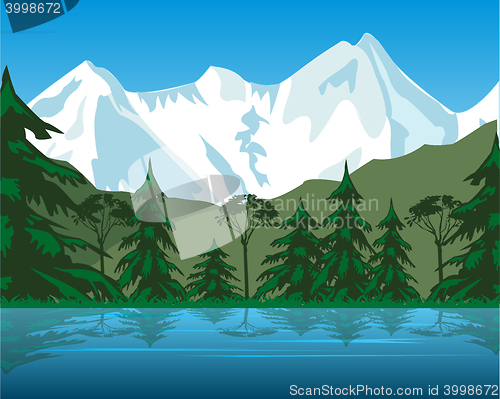 Image of Lake in mountain