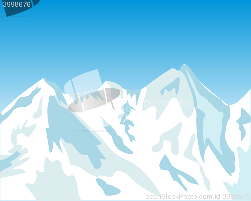 Image of High mountains in winter