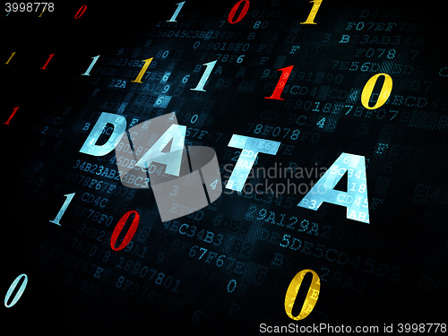 Image of Data concept: Data on Digital background