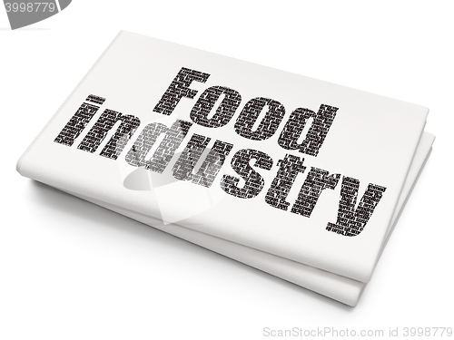 Image of Manufacuring concept: Food Industry on Blank Newspaper background