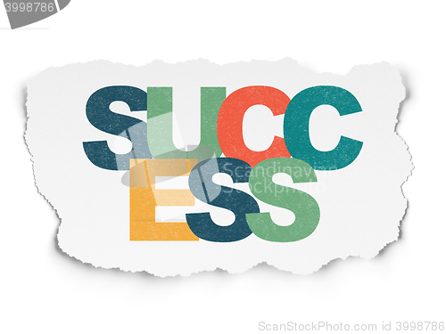 Image of Business concept: Success on Torn Paper background