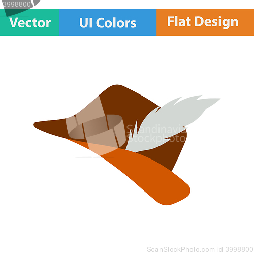 Image of Icon of hunter hat with feather